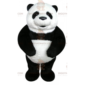 Costume de mascotte BIGGYMONKEY™ de panda noir et blanc très