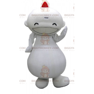 Traje de mascote BIGGYMONKEY™ Homem Branco Gordo Rindo –