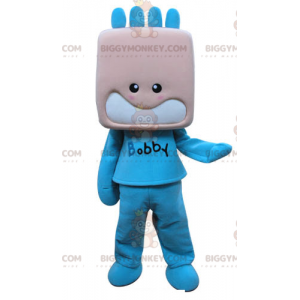 Costume da mascotte BIGGYMONKEY™ per bambino vestito di blu -