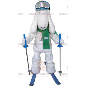 Witte skiërhond BIGGYMONKEY™ mascottekostuum - Biggymonkey.com