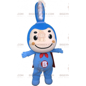 Blauwe tandenborstel BIGGYMONKEY™ mascottekostuum met cape -