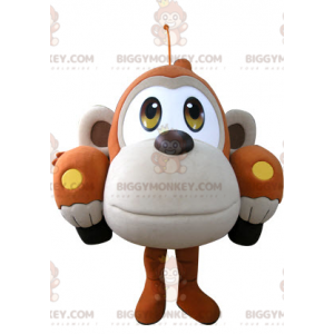 Costume mascotte BIGGYMONKEY™ Monkey Car arancione e beige -