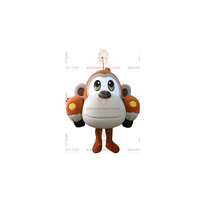 Costume mascotte BIGGYMONKEY™ Monkey Car arancione e beige -