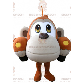 Costume mascotte BIGGYMONKEY™ Monkey Car arancione e beige -