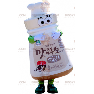 BIGGYMONKEY™ maskotdräkt av saltkar med kockmössa. Kulinarisk