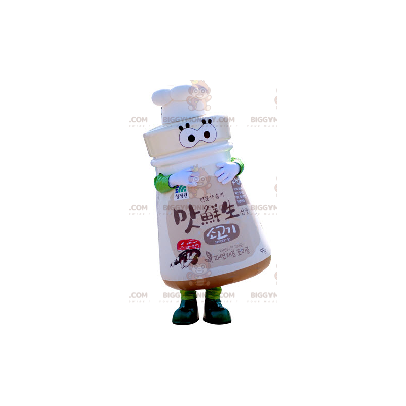 BIGGYMONKEY™ maskotdräkt av saltkar med kockmössa. Kulinarisk