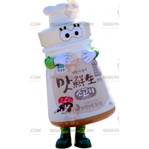 BIGGYMONKEY™ mascottekostuum van zoutvaatje met koksmuts.