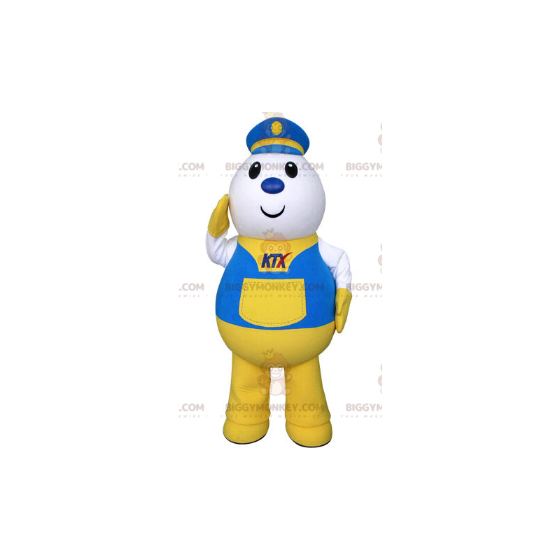 Courier Delivery Postman BIGGYMONKEY™ mascottekostuum gekleed