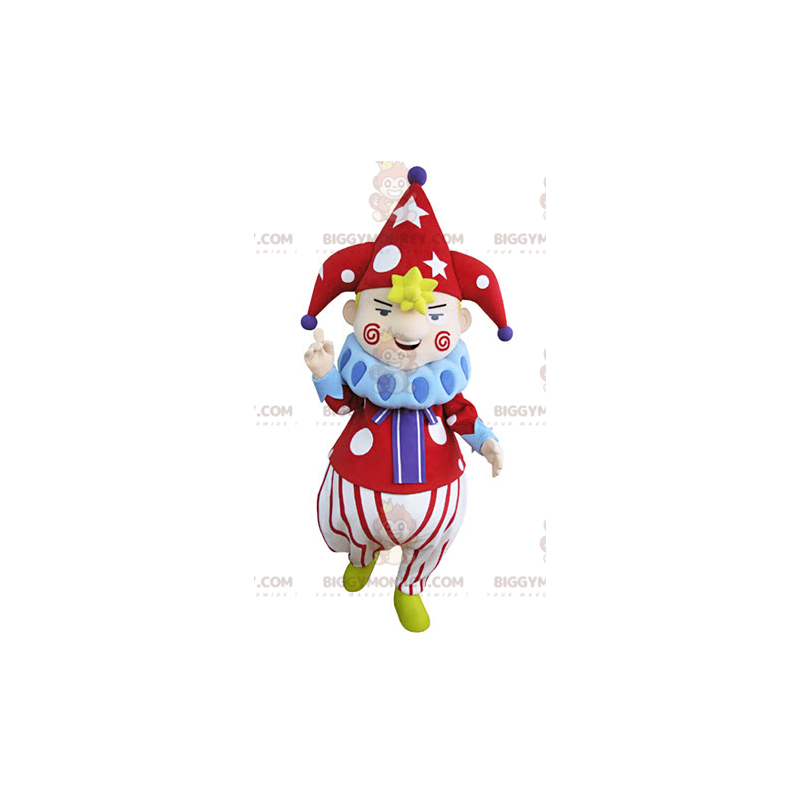 Clown met circuskarakter BIGGYMONKEY™ mascottekostuumshows -