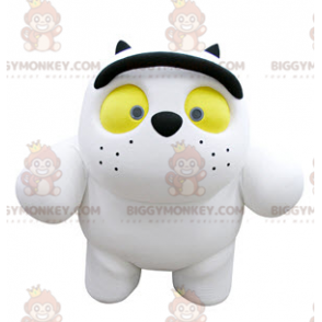 Costume de mascotte BIGGYMONKEY™ de gros chat blanc avec les