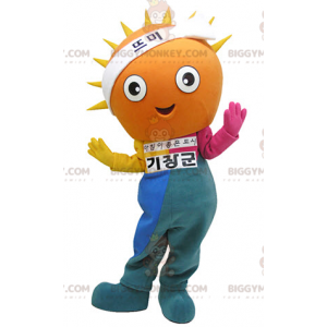 Traje de mascote Sun BIGGYMONKEY™ com roupa colorida –