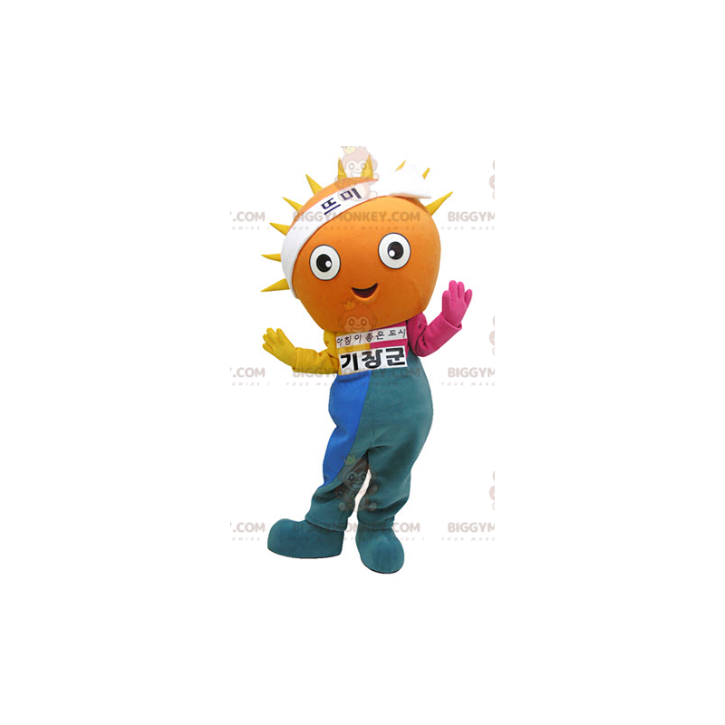Costume da mascotte Sun BIGGYMONKEY™ con abito colorato -