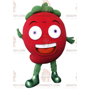 Costume de mascotte BIGGYMONKEY™ de fraise rouge et verte