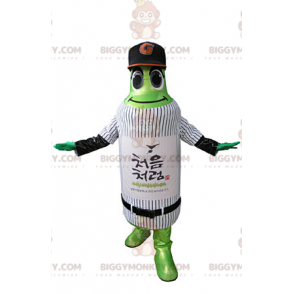 Costume da mascotte BIGGYMONKEY™ verde bottiglia in