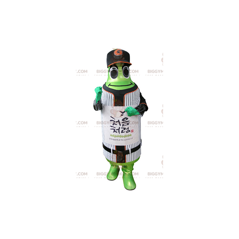 Green Bottle BIGGYMONKEY™ Mascot Costume In Sportswear –