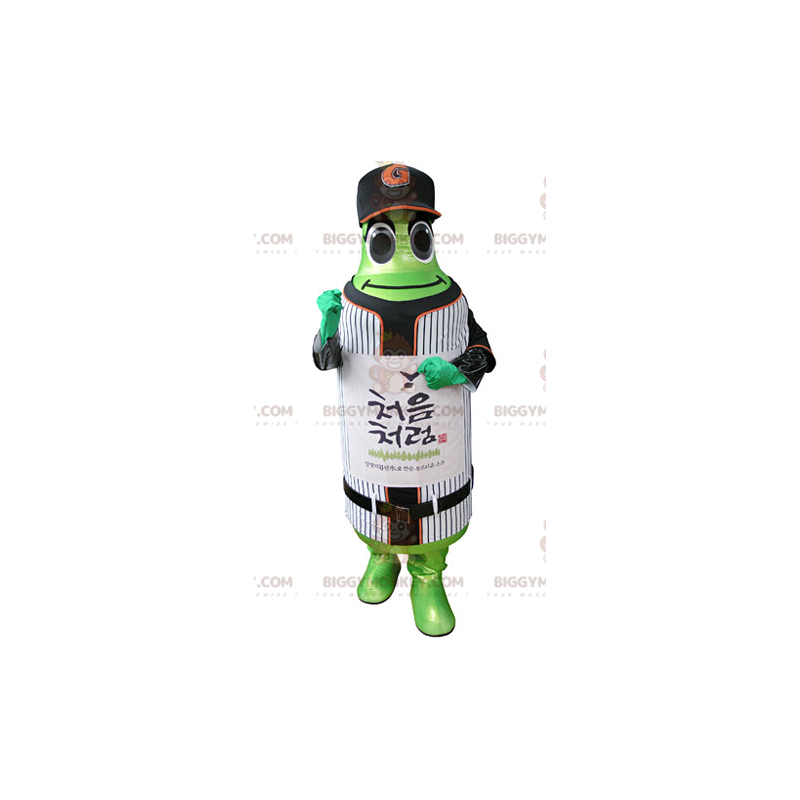 Groene fles BIGGYMONKEY™ mascottekostuum in sportkleding -