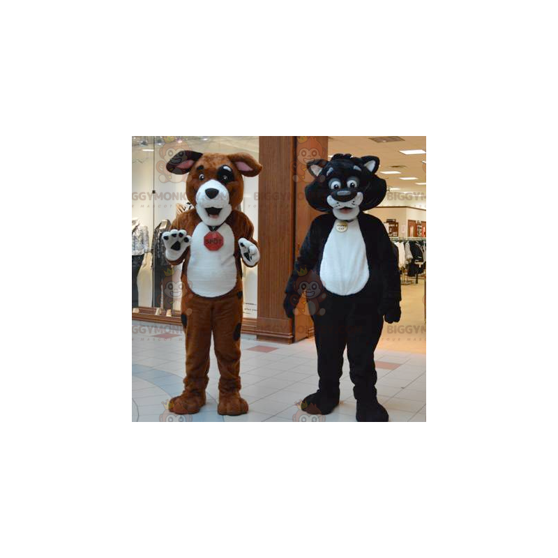 2 maskotka BIGGYMONKEY™ gigantyczny kot i pies - Biggymonkey.com