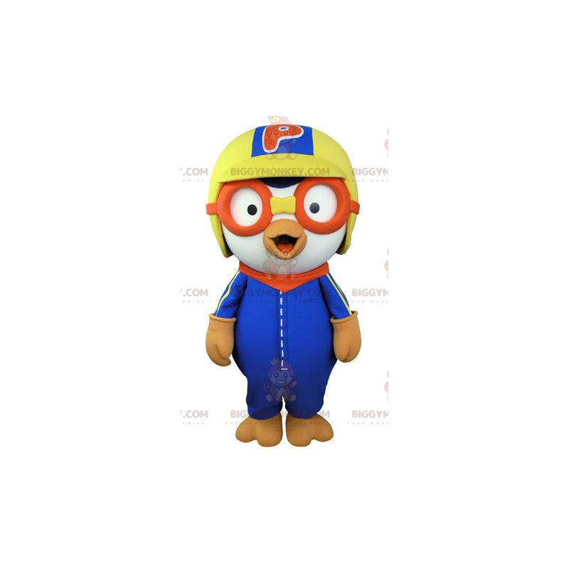 Costume de mascotte BIGGYMONKEY™ d'oiseau avec un casque et des