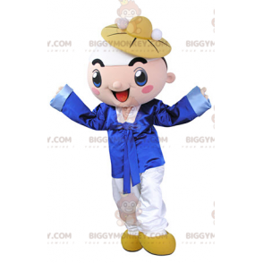 Costume de mascotte BIGGYMONKEY™ de garçon souriant habillé en