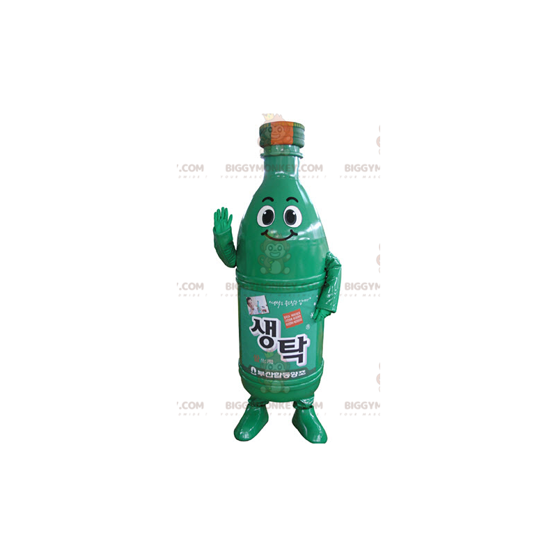 Drink BIGGYMONKEY™ mascottekostuum. Groene fles BIGGYMONKEY™