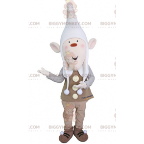 Traje de mascote de duende BIGGYMONKEY™ com orelhas pontudas e