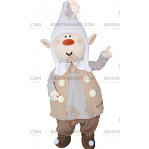 Traje de mascote BIGGYMONKEY™ de duende gordo com orelhas