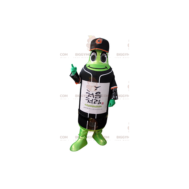 Green Bottle BIGGYMONKEY™ Mascot Costume In Sportswear –