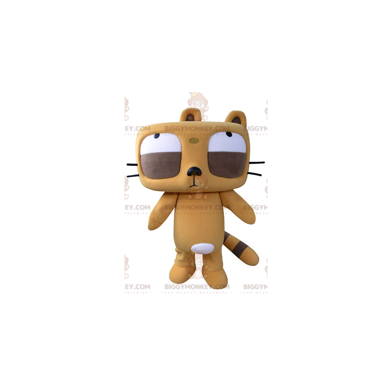 Big Eyes Orange og Brown Beaver BIGGYMONKEY™ maskotkostume -