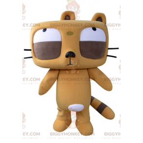 Big Eyes Orange og Brown Beaver BIGGYMONKEY™ maskotkostume -