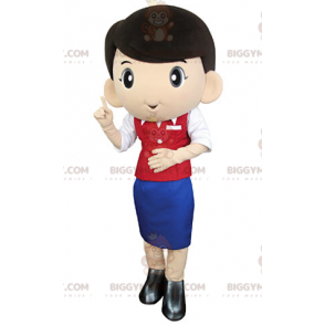 Air Hostess Hostess BIGGYMONKEY™ Mascot Costume –