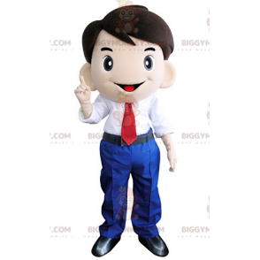 BIGGYMONKEY™ Traje de mascota de hombre sonriente con traje de