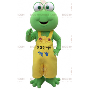 Costume de mascotte BIGGYMONKEY™ de grenouille verte avec une