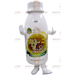 Στολή μασκότ BIGGYMONKEY™ από λευκό πλαστικό μπουκάλι -