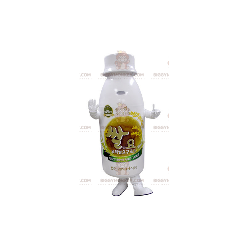 White Plastic Bottle BIGGYMONKEY™ Mascot Costume –