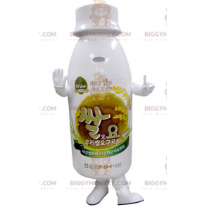 Kostým maskota BIGGYMONKEY™ z bílé plastové láhve –