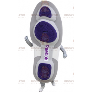 Purple and White Shoe BIGGYMONKEY™ Mascot Costume. Basketball