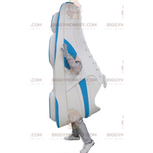 Niebiesko-biały kostium maskotki BIGGYMONKEY™. Kostium maskotki