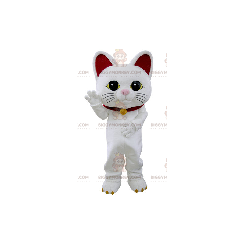 Costume de mascotte BIGGYMONKEY™ de Maneki-neko du chat porte