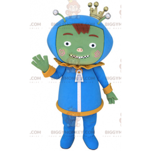 Alien Monstruo verde alienígena BIGGYMONKEY™ Disfraz de mascota