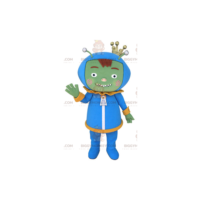 Fantasia de mascote de monstro verde alienígena BIGGYMONKEY™ –