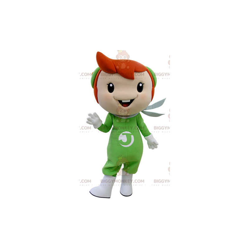 Red Hair Boy BIGGYMONKEY™ Mascot Costume Dressed in Green –