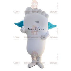 BIGGYMONKEY™ mascottekostuum gigantische witte voet met blauwe