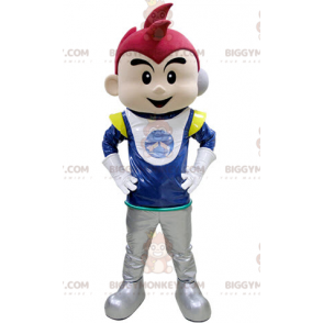 Boy BIGGYMONKEY™ Mascot Costume In Astronaut Outfit –