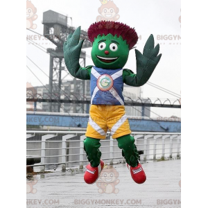 Costume de mascotte BIGGYMONKEY™ d'artichaut vert et rouge en