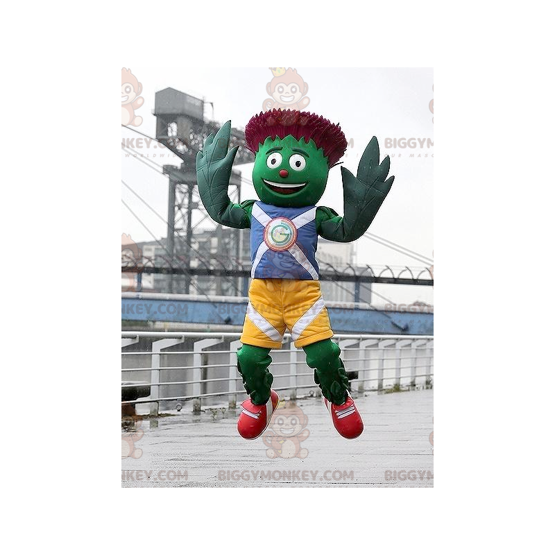 Grüne und rote Artischocke BIGGYMONKEY™ Maskottchen-Kostüm im