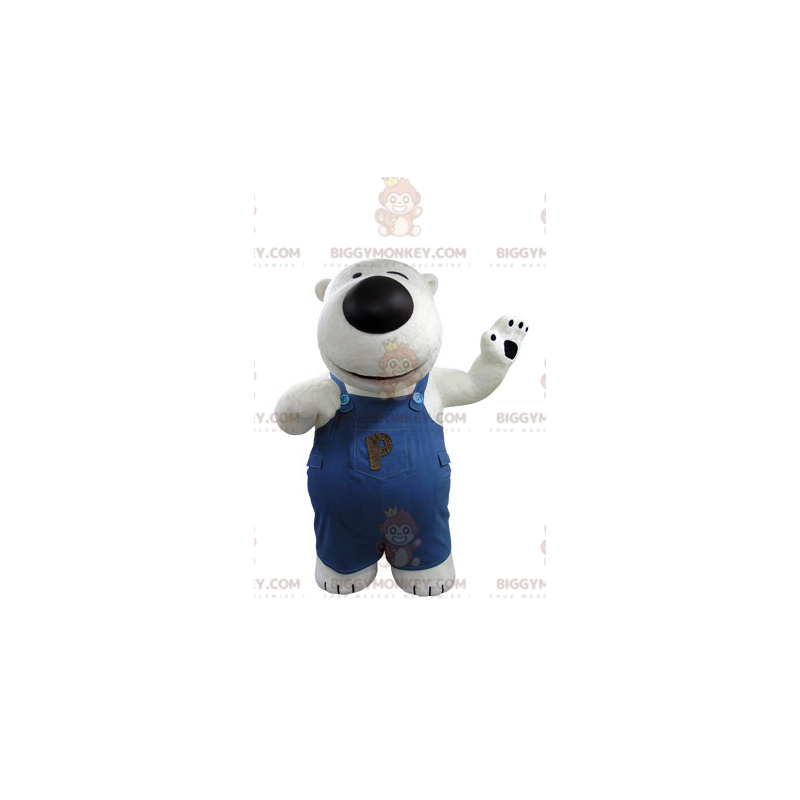 Costume da mascotte BIGGYMONKEY™ con orso bianco e nero con