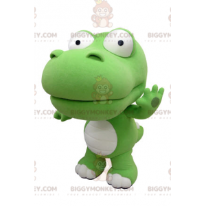 Costume da mascotte BIGGYMONKEY™ coccodrillo gigante verde e