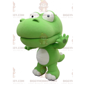 Costume da mascotte BIGGYMONKEY™ coccodrillo gigante verde e