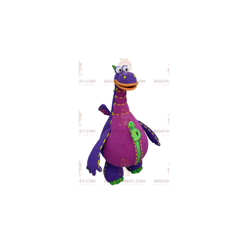Giant Purple Green and Orange Dragon BIGGYMONKEY™ Mascot