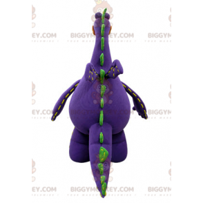 Costume de mascotte BIGGYMONKEY™ de dragon violet vert et